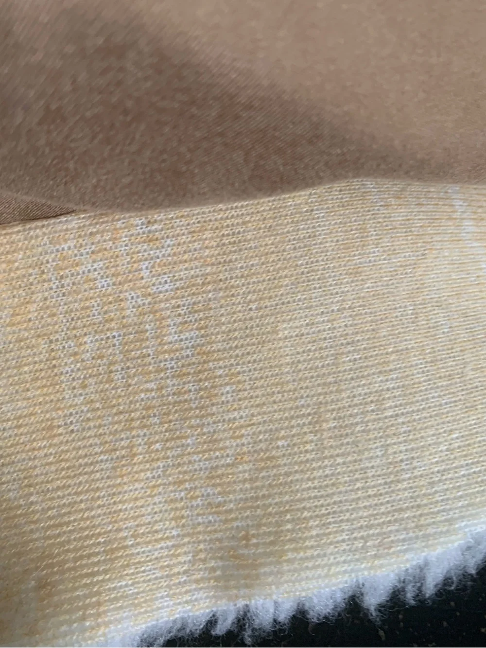 Vintage AE Tan Faux-Suede Bucket Hat with Cream Trim - Picture 7 of 9